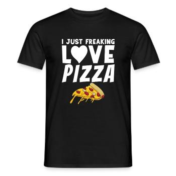Snack Pizzalove Pizza Lover Gift - Men's T-Shirt - black - Front - AI Model Male 178 light (178cm)