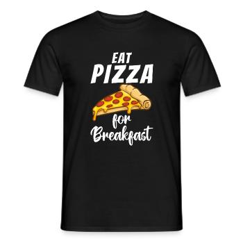 Snack Pizzalove Pizza Lover Gift - Men's T-Shirt - black - Front - AI Model Male 178 light (178cm)