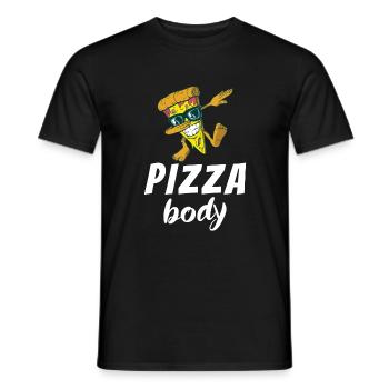 Snack Pizzalove Pizza Lover Gift - Men's T-Shirt - black - Front - AI Model Male 178 light (178cm)