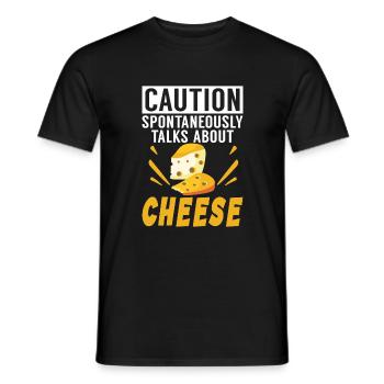 Snack Cheese Lover Cheese Gift - Men's T-Shirt - black - Front - AI Model Male 178 light (178cm)