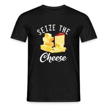 Snack Cheese Lover Cheese Gift - Men's T-Shirt - black - Front - AI Model Male 178 light (178cm)