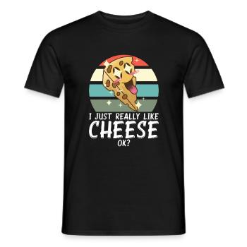 Snack Cheese Lover Cheese Gift - Men's T-Shirt - black - Front - AI Model Male 178 light (178cm)