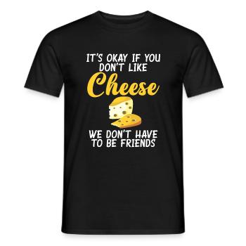 Snack Cheese Lover Cheese Gift - Men's T-Shirt - black - Front - AI Model Male 178 light (178cm)