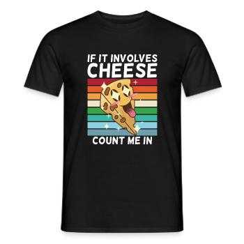 Snack Cheese Lover Cheese Gift - Men's T-Shirt - black - Front - AI Model Male 178 light (178cm)