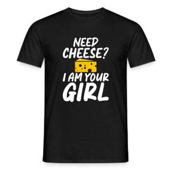 Snack Cheese Lover Cheese Gift - Men's T-Shirt - black - Front - AI Model Male 178 light (178cm)