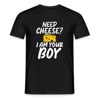 Snack Cheese Lover Cheese Gift - Men's T-Shirt - black - Front - AI Model Male 178 light (178cm)