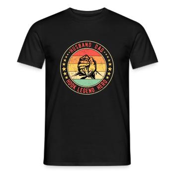 Bras de fer bras de fer père - T-shirt homme - noir - Devant - AI Model Male 178 light (178cm)