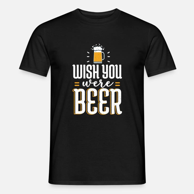Biertrinker Bier Geschenke - Männer T-Shirt - Schwarz