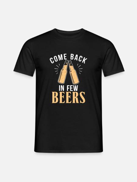 Biertrinker Bier Geschenke - Männer T-Shirt - Schwarz