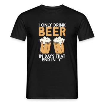 Beer Drinker Beer Gifts - Men's T-Shirt - black - Front - AI Model Male 178 light (178cm)