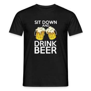 Beer Drinker Beer Gifts - Men's T-Shirt - black - Front - AI Model Male 178 light (178cm)