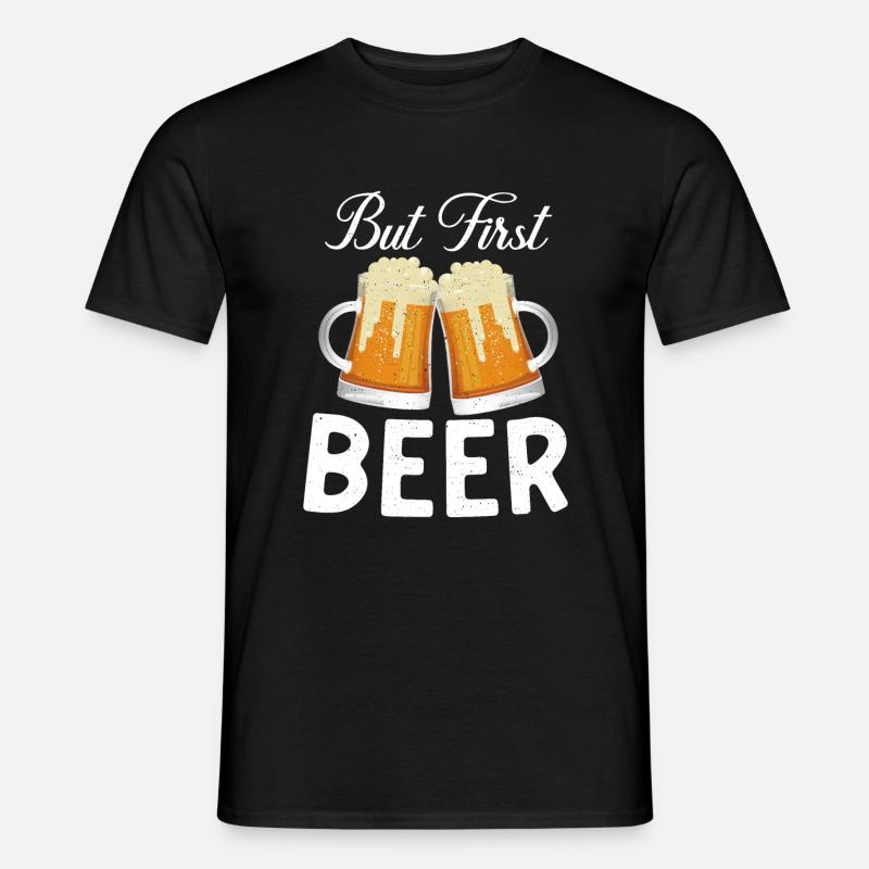 Biertrinker Bier Geschenke - Männer T-Shirt - Schwarz