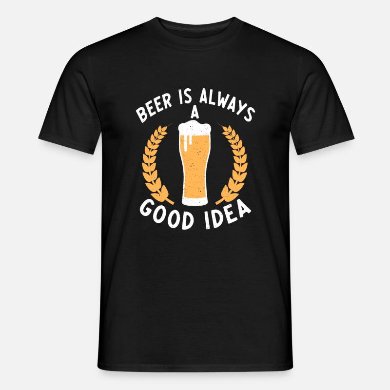 Biertrinker Bier Geschenke - Männer T-Shirt - Schwarz