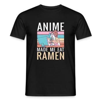 Ramen Lover - Men's T-Shirt - black - Front - AI Model Male 178 light (178cm)
