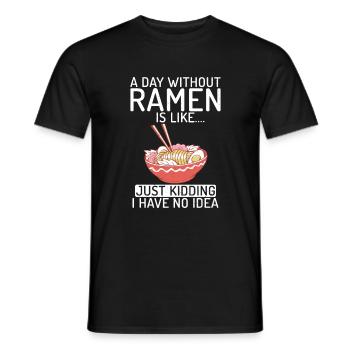 Ramen Liebhaber - Männer T-Shirt - Schwarz - Vorne - AI Model Male 178 light (178cm)