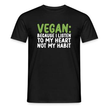 Veggie Lover Vegan Gift - Men's T-Shirt - black - Front - AI Model Male 178 light (178cm)
