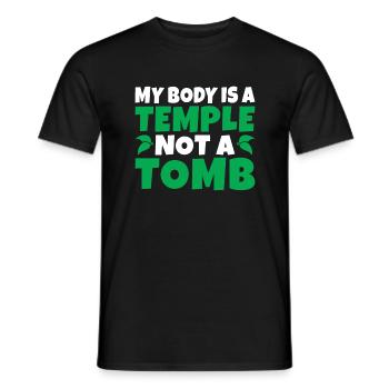 Veggie Lover Vegan Gift - Men's T-Shirt - black - Front - AI Model Male 178 light (178cm)