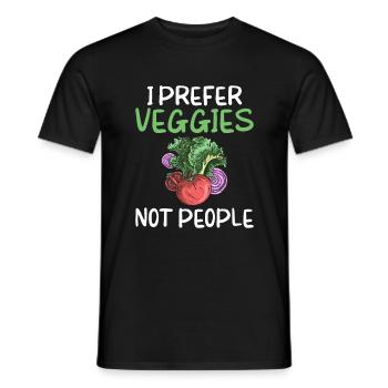 Veggie Lover Vegan Gift - Men's T-Shirt - black - Front - AI Model Male 178 light (178cm)