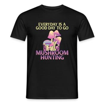 Fungi Hunter Mushroom Hunter Cadeaux - T-shirt homme - noir - Devant - AI Model Male 178 light (178cm)