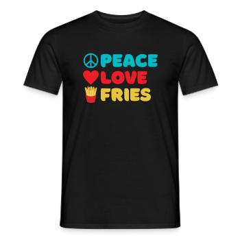 French Fries Lover Fast Food Gifts - Men's T-Shirt - black - Front - AI Model Male 178 light (178cm)