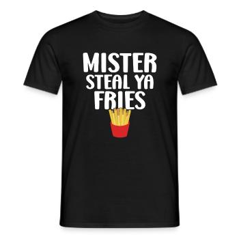 French Fries Lover Fast Food Gifts - Men's T-Shirt - black - Front - AI Model Male 178 light (178cm)
