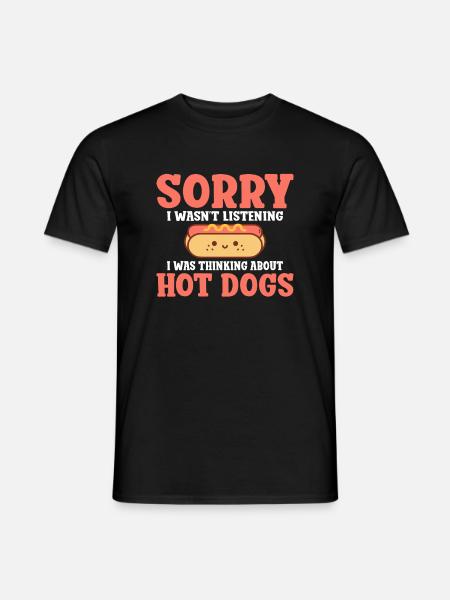 Hotdog Liebhaber Hot Dogs Geschenke - Männer T-Shirt - Schwarz