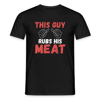 BBQ Grill Boeuf Viande Amoureux Cadeaux - T-shirt homme - noir - Devant - AI Model Male 178 light (178cm)