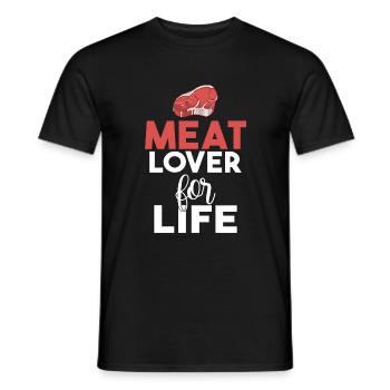 BBQ Grill Boeuf Viande Amoureux Cadeaux - T-shirt homme - noir - Devant - AI Model Male 178 light (178cm)