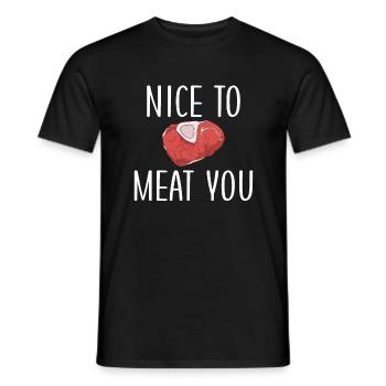 BBQ Grill Boeuf Viande Amoureux Cadeaux - T-shirt homme - noir - Devant - AI Model Male 178 light (178cm)