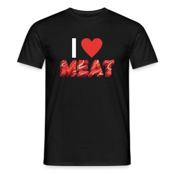 BBQ Grill Rindfleisch Liebhaber Geschenke - Männer T-Shirt - Schwarz - Vorne - AI Model Male 178 light (178cm)