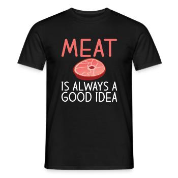 BBQ Grill Boeuf Viande Amoureux Cadeaux - T-shirt homme - noir - Devant - AI Model Male 178 light (178cm)