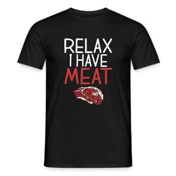 BBQ Grill Boeuf Viande Amoureux Cadeaux - T-shirt homme - noir - Devant - AI Model Male 178 light (178cm)
