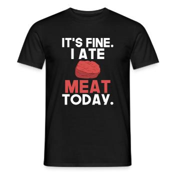 BBQ Grill Rindfleisch Liebhaber Geschenke - Männer T-Shirt - Schwarz - Vorne - AI Model Male 178 light (178cm)