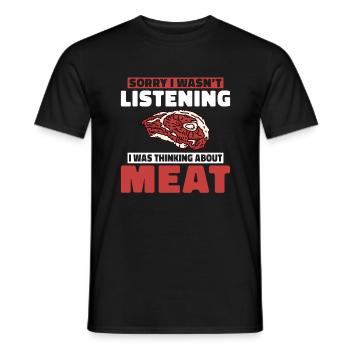 BBQ Grill Boeuf Viande Amoureux Cadeaux - T-shirt homme - noir - Devant - AI Model Male 178 light (178cm)