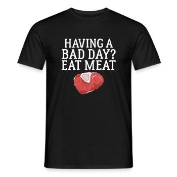 BBQ Grill Rindfleisch Liebhaber Geschenke - Männer T-Shirt - Schwarz - Vorne - AI Model Male 178 light (178cm)