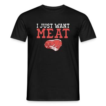 BBQ Grill Rindfleisch Liebhaber Geschenke - Männer T-Shirt - Schwarz - Vorne - AI Model Male 178 light (178cm)