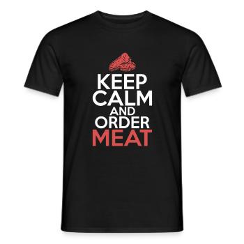 BBQ Grill Rindfleisch Liebhaber Geschenke - Männer T-Shirt - Schwarz - Vorne - AI Model Male 178 light (178cm)