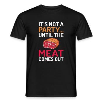 BBQ Grill Rindfleisch Liebhaber Geschenke - Männer T-Shirt - Schwarz - Vorne - AI Model Male 178 light (178cm)