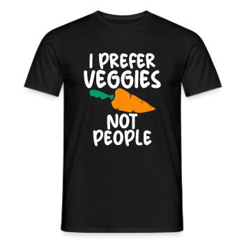 Vegetable Lover Vegetarian Gifts - Men's T-Shirt - black - Front - AI Model Male 178 light (178cm)