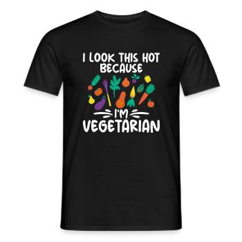 Vegetable Lover Vegetarian Gifts - Men's T-Shirt - black - Front - AI Model Male 178 light (178cm)