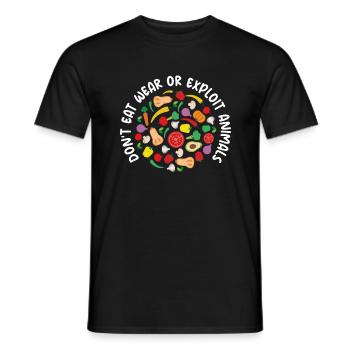 Vegetable Lover Vegetarian Gifts - Men's T-Shirt - black - Front - AI Model Male 178 light (178cm)