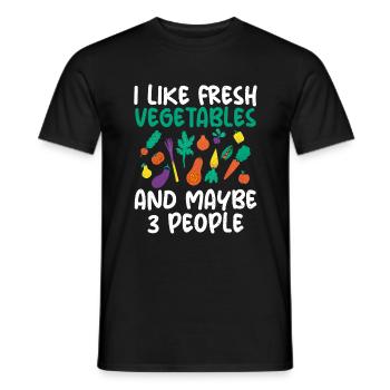 Vegetable Lover Vegetarian Gifts - Men's T-Shirt - black - Front - AI Model Male 178 light (178cm)