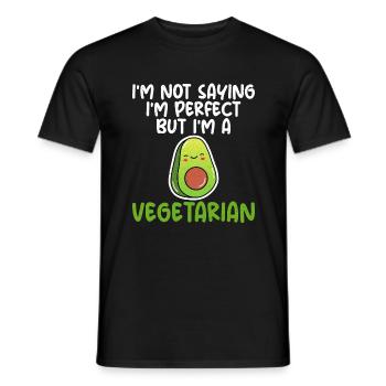 Vegetable Lover Vegetarian Gifts - Men's T-Shirt - black - Front - AI Model Male 178 light (178cm)