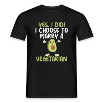 Vegetable Lover Vegetarian Gifts - Men's T-Shirt - black - Front - AI Model Male 178 light (178cm)