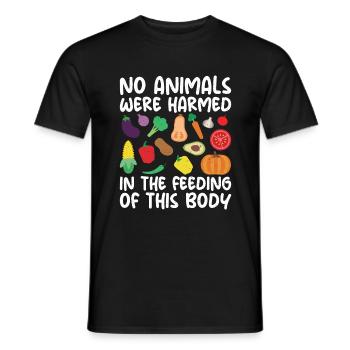 Vegetable Lover Vegetarian Gifts - Men's T-Shirt - black - Front - AI Model Male 178 light (178cm)