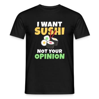 Cadeau pour les amateurs de sushis de cuisine japonaise - T-shirt homme - noir - Devant - AI Model Male 178 light (178cm)