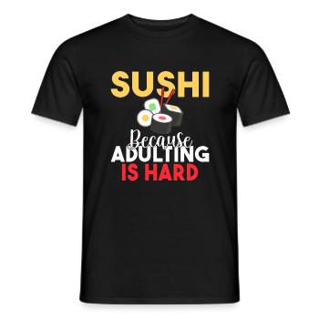 Cadeau pour les amateurs de sushis de cuisine japonaise - T-shirt homme - noir - Devant - AI Model Male 178 light (178cm)