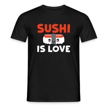 Cadeau pour les amateurs de sushis de cuisine japonaise - T-shirt homme - noir - Devant - AI Model Male 178 light (178cm)