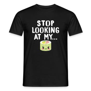 Cadeau pour les amateurs de sushis de cuisine japonaise - T-shirt homme - noir - Devant - AI Model Male 178 light (178cm)