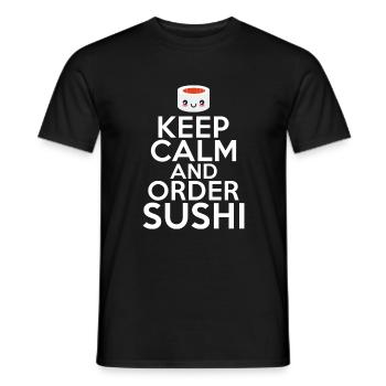 Cadeau pour les amateurs de sushis de cuisine japonaise - T-shirt homme - noir - Devant - AI Model Male 178 light (178cm)